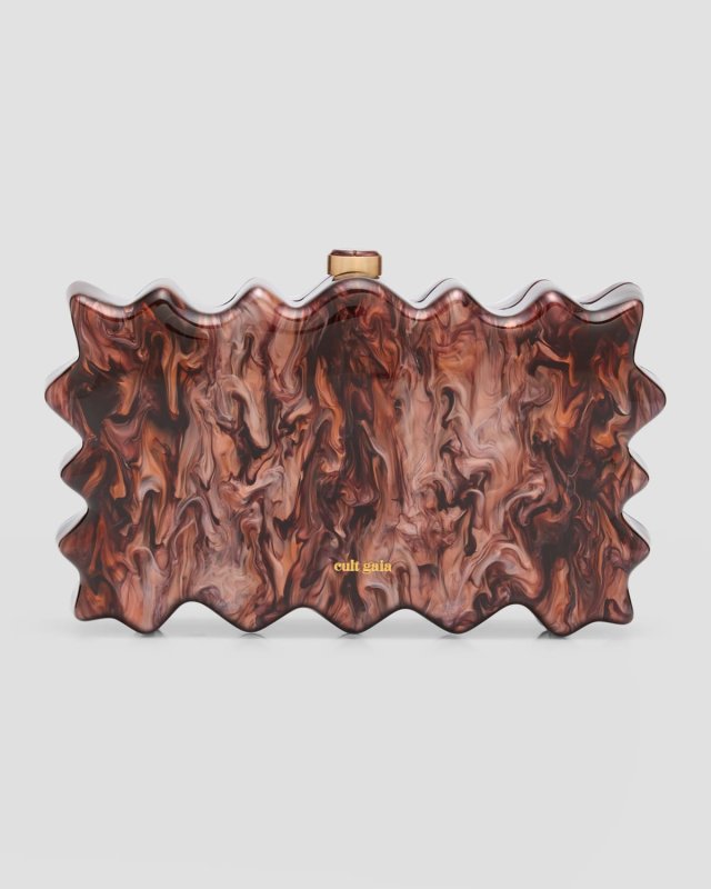 Paloma Wavy Marble Clutch Bag